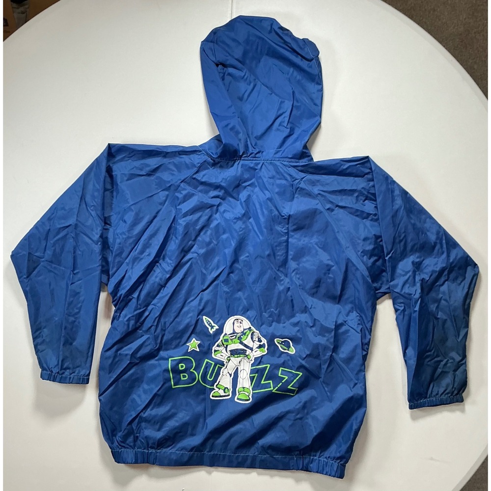 VTG‎ 90s Disney Store Buzz Lightyear Windbreaker Kids L 10-12 Blue Toy Story